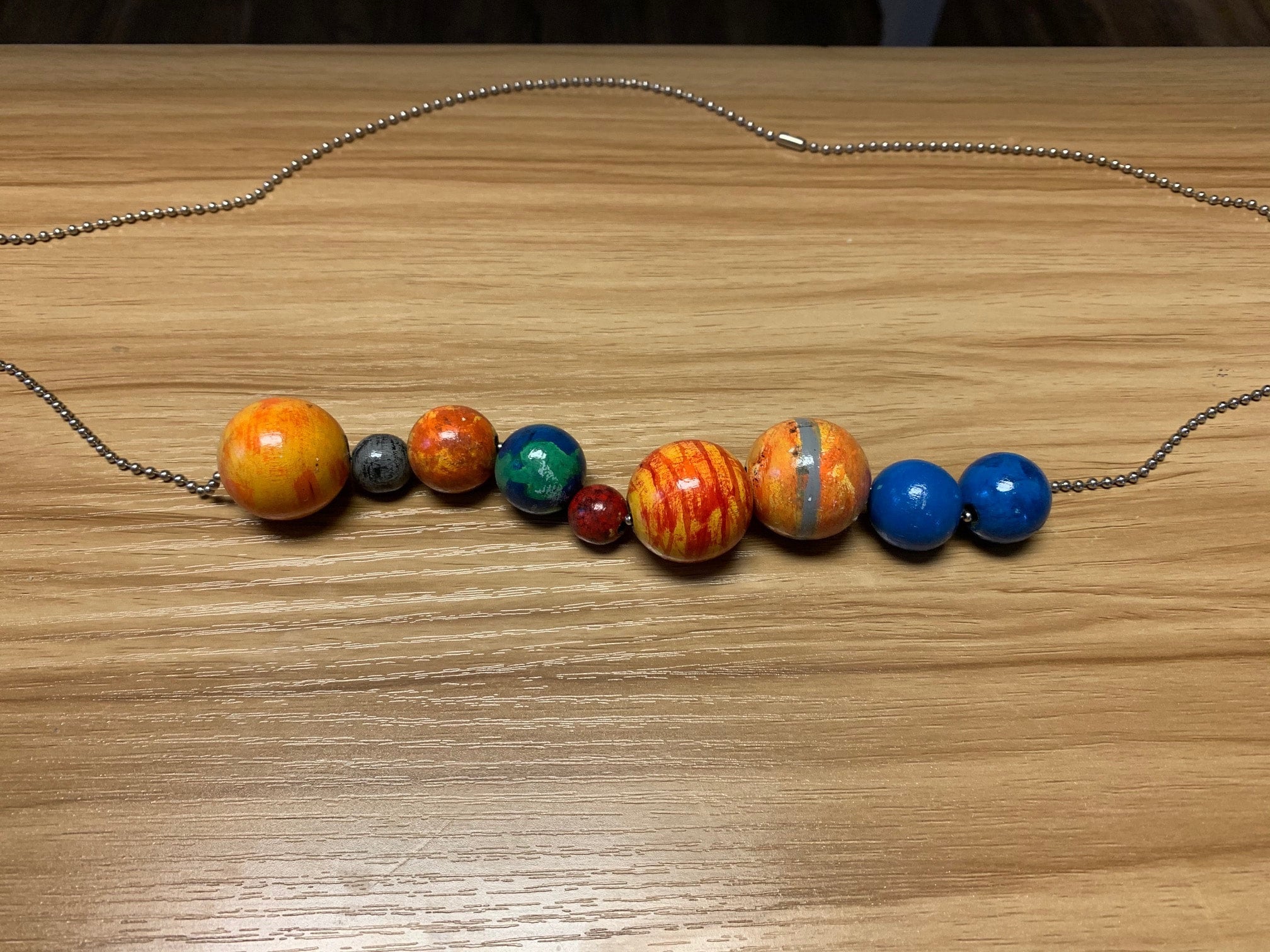 DIY Solar System Necklace Kit Blue Donkey Essentials